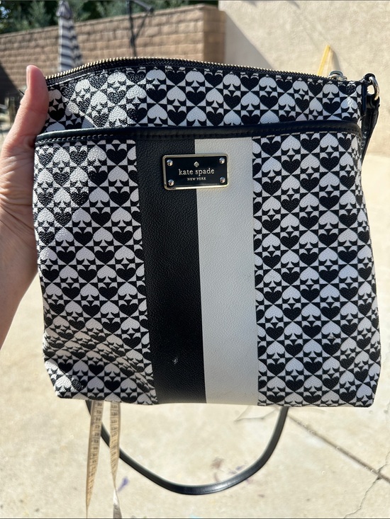 kate spade Handbags - kate spade Black & White Geometric Stripe Crossbody Bag
